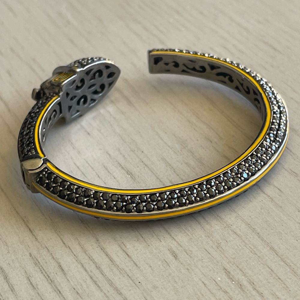 Matthew Campbell Laurenza MCL Yellow Deco Black Sapphire Bracelet - Picture 5 of 7
